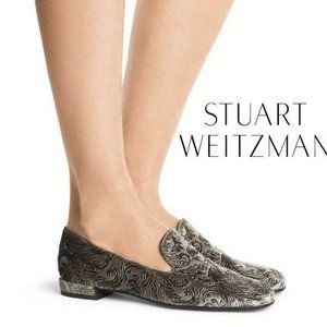 Stuart Weitzman Flat Royal Floral Embossed Loafer